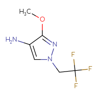 Chemical structure of 3-methoxy-1-(2,2,2-trifluoroethyl)-1H-pyrazol-4-amine - CSSB00000089967