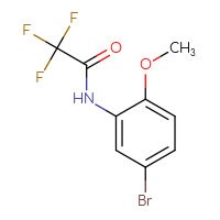 Chemical structure of N-(5-bromo-2-methoxyphenyl)-2,2,2-trifluoroacetamide - CSSB00011490285