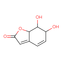 Chemical structure of 6,7-dihydroxy-2,6,7,7a-tetrahydro-1-benzofuran-2-one - CSSB00000060504