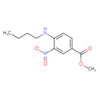 Chemical structure of methyl 4-(butylamino)-3-nitrobenzoate - CSSB00103154842