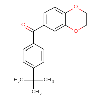 Chemical structure of 6-(4-tert-butylbenzoyl)-2,3-dihydro-1,4-benzodioxine - CSSB00020568844