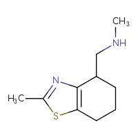 Chemical structure of methyl[(2-methyl-4,5,6,7-tetrahydro-1,3-benzothiazol-4-yl)methyl]amine - CSSB00000709621