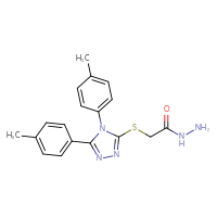 Chemical structure of 2-{[4,5-bis(4-methylphenyl)-4H-1,2,4-triazol-3-yl]sulfanyl}acetohydrazide - CSSB00000689563