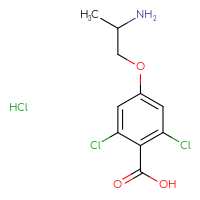 Chemical structure of 4-(2-aminopropoxy)-2,6-dichlorobenzoic acid hydrochloride - CSSB20620693813