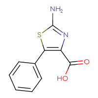Chemical structure of 2-amino-5-phenyl-1,3-thiazole-4-carboxylic acid - CSSB00000721840