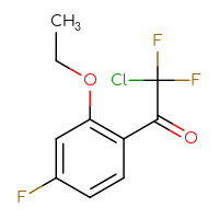 Chemical structure of 2-chloro-1-(2-ethoxy-4-fluorophenyl)-2,2-difluoroethan-1-one - CSSB20813962870