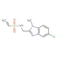 Chemical structure of N-[(5-chloro-1-methyl-1H-1,3-benzodiazol-2-yl)methyl]ethene-1-sulfonamide - CSSB21332051325