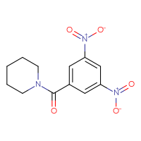Chemical structure of 1-(3,5-dinitrobenzoyl)piperidine - CSSB00020600110