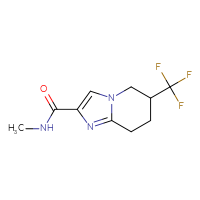 Chemical structure of N-methyl-6-(trifluoromethyl)-5H,6H,7H,8H-imidazo[1,2-a]pyridine-2-carboxamide - CSSB15033382645