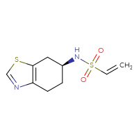 Chemical structure of N-[(6S)-4,5,6,7-tetrahydro-1,3-benzothiazol-6-yl]ethene-1-sulfonamide - CSSB21332108331