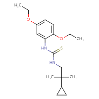 Chemical structure of 3-(2-cyclopropyl-2-methylpropyl)-1-(2,5-diethoxyphenyl)thiourea - CSSB15699386696