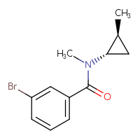 Chemical structure of 3-bromo-N-methyl-N-[(1S,2S)-2-methylcyclopropyl]benzamide - CSSB20550249158