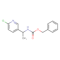 Chemical structure of benzyl N-[1-(6-chloropyridin-3-yl)ethyl]carbamate - CSSB00113653445