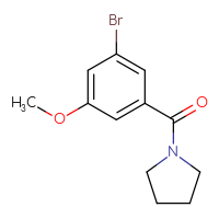 Chemical structure of 1-(3-bromo-5-methoxybenzoyl)pyrrolidine - CSSB00150719675
