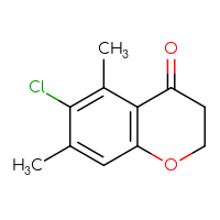 Chemical structure of 6-chloro-5,7-dimethyl-3,4-dihydro-2H-1-benzopyran-4-one - CSSB00000751170