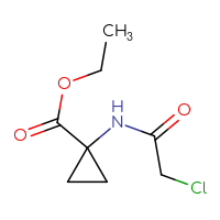 Chemical structure of ethyl 1-(2-chloroacetamido)cyclopropane-1-carboxylate - CSSB06835379732