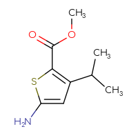 Chemical structure of methyl 5-amino-3-(propan-2-yl)thiophene-2-carboxylate - CSSB00020971552