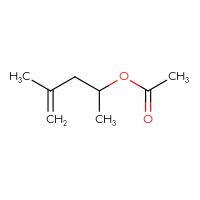 Chemical structure of 4-methylpent-4-en-2-yl acetate - CSSB00102611366