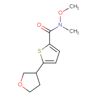Chemical structure of N-methoxy-N-methyl-5-(oxolan-3-yl)thiophene-2-carboxamide - CSSB07126144822