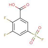 Chemical structure of 2,3-difluoro-5-(fluorosulfonyl)benzoic acid - CSSB00102716570