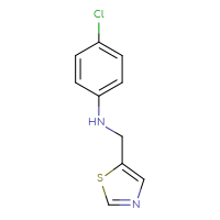 Chemical structure of 4-chloro-N-[(1,3-thiazol-5-yl)methyl]aniline - CSSB00000710138