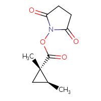 Chemical structure of 2,5-dioxopyrrolidin-1-yl (1S,2S)-1,2-dimethylcyclopropane-1-carboxylate - CSSB06359516545