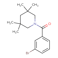 Chemical structure of 1-(3-bromobenzoyl)-3,3,5,5-tetramethylpiperidine - CSSB02021125652