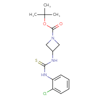 Chemical structure of tert-butyl 3-{[(2-chlorophenyl)carbamothioyl]amino}azetidine-1-carboxylate - CSSB01384045382