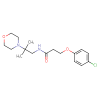 Chemical structure of 3-(4-chlorophenoxy)-N-[2-methyl-2-(morpholin-4-yl)propyl]propanamide - CSSS00025956867