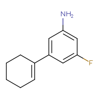 Chemical structure of 3-(cyclohex-1-en-1-yl)-5-fluoroaniline - CSSB00015924890