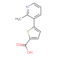 Chemical structure of 5-(2-methylpyridin-3-yl)thiophene-2-carboxylic acid - CSSB00014760959