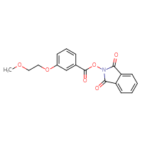 Chemical structure of 1,3-dioxo-2,3-dihydro-1H-isoindol-2-yl 3-(2-methoxyethoxy)benzoate - CSSB00116221512