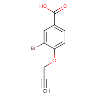 Chemical structure of 3-bromo-4-(prop-2-yn-1-yloxy)benzoic acid - CSSB00000230812