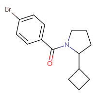 Chemical structure of 1-(4-bromobenzoyl)-2-cyclobutylpyrrolidine - CSSB00042945978