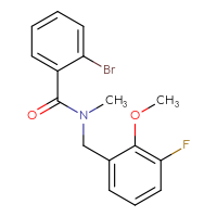 Chemical structure of 2-bromo-N-[(3-fluoro-2-methoxyphenyl)methyl]-N-methylbenzamide - CSSB12595784132
