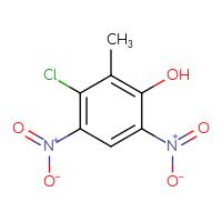 Chemical structure of 3-chloro-2-methyl-4,6-dinitrophenol - CSSB00020835613