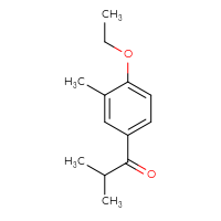 Chemical structure of 1-(4-ethoxy-3-methylphenyl)-2-methylpropan-1-one - CSSB00010302128