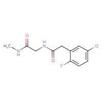 Chemical structure of 2-[2-(5-chloro-2-fluorophenyl)acetamido]-N-methylacetamide - CSSB06487055605