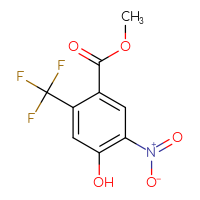 Chemical structure of methyl 4-hydroxy-5-nitro-2-(trifluoromethyl)benzoate - CSSB00132307194