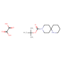 Chemical structure of oxalic acid; tert-butyl 1,9-diazaspiro[5.5]undecane-9-carboxylate - CSSB00132313490