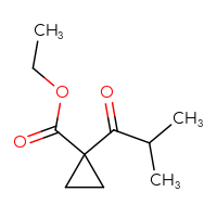 Chemical structure of ethyl 1-(2-methylpropanoyl)cyclopropane-1-carboxylate - CSSB00154537854