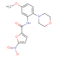 Chemical structure of N-[5-methoxy-2-(morpholin-4-yl)phenyl]-5-nitrofuran-2-carboxamide - CSSB00121617546