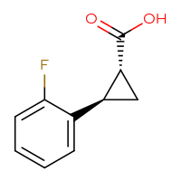 Chemical structure of (1R,2R)-2-(2-fluorophenyl)cyclopropane-1-carboxylic acid - CSSB00015611614