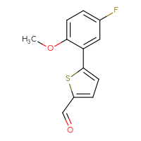 Chemical structure of 5-(5-fluoro-2-methoxyphenyl)thiophene-2-carbaldehyde - CSSB00010166827