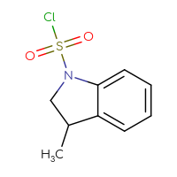 Chemical structure of 3-methyl-2,3-dihydro-1H-indole-1-sulfonyl chloride - CSSB00010928776