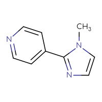Chemical structure of 4-(1-methyl-1H-imidazol-2-yl)pyridine - CSSB00009858231