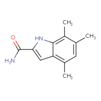 Chemical structure of 4,6,7-trimethyl-1H-indole-2-carboxamide - CSSB00133054767