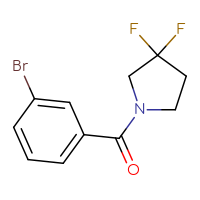 Chemical structure of 1-(3-bromobenzoyl)-3,3-difluoropyrrolidine - CSSB00016688033