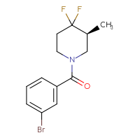 Chemical structure of (3S)-1-(3-bromobenzoyl)-4,4-difluoro-3-methylpiperidine - CSSB20773961448