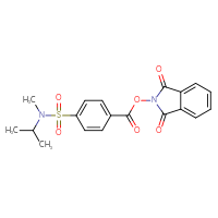 Chemical structure of 1,3-dioxo-2,3-dihydro-1H-isoindol-2-yl 4-[methyl(propan-2-yl)sulfamoyl]benzoate - CSSB00116226708